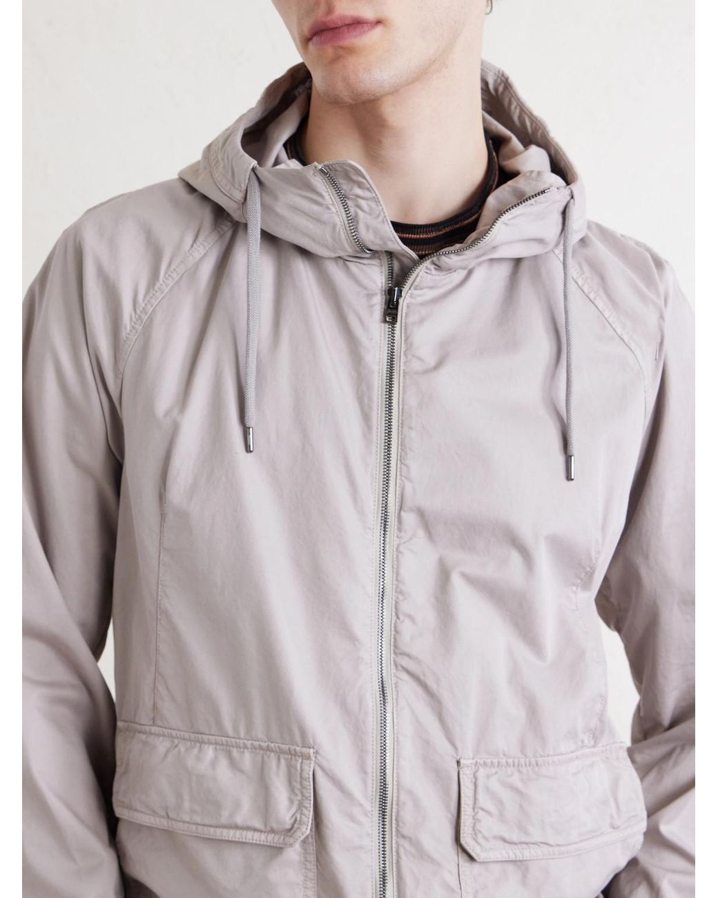 Herno Natural Cotton-shell Hooded Jacket for men
