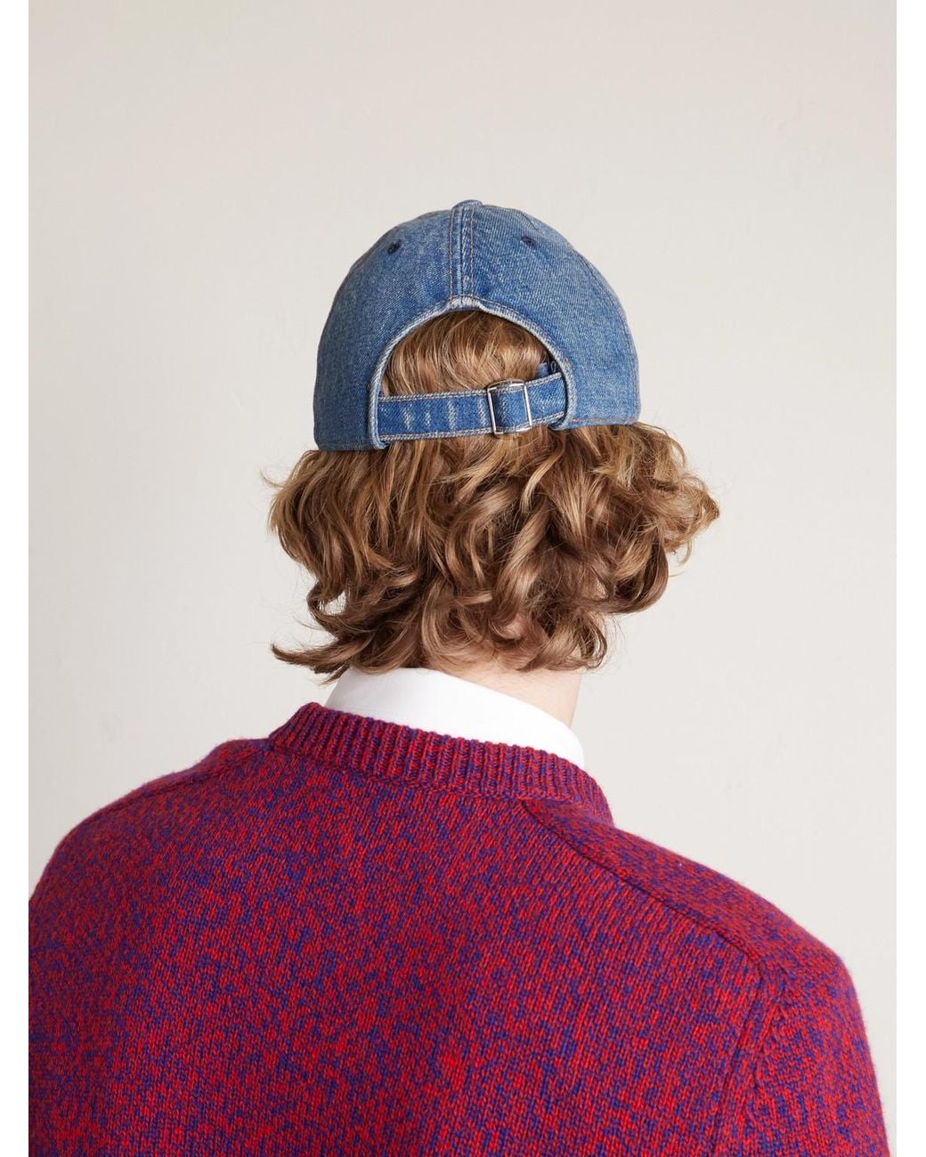 Logo-Appliquéd Denim Baseball Cap di Céline in Blue da Uomo