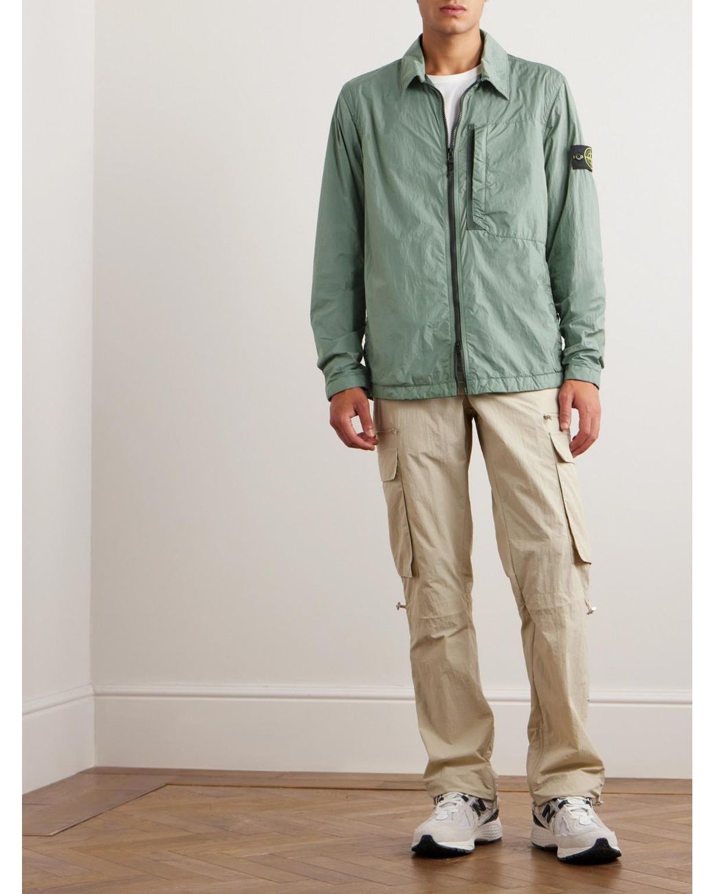 Stone island crinkle clearance overshirt