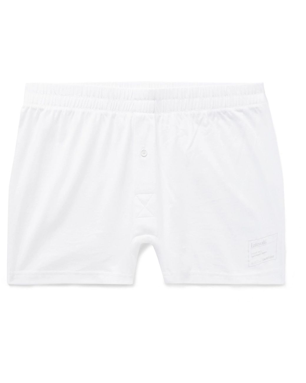 Entireworld Slim Fit Organic Cotton Jersey Boxer Shorts In White For Men Lyst