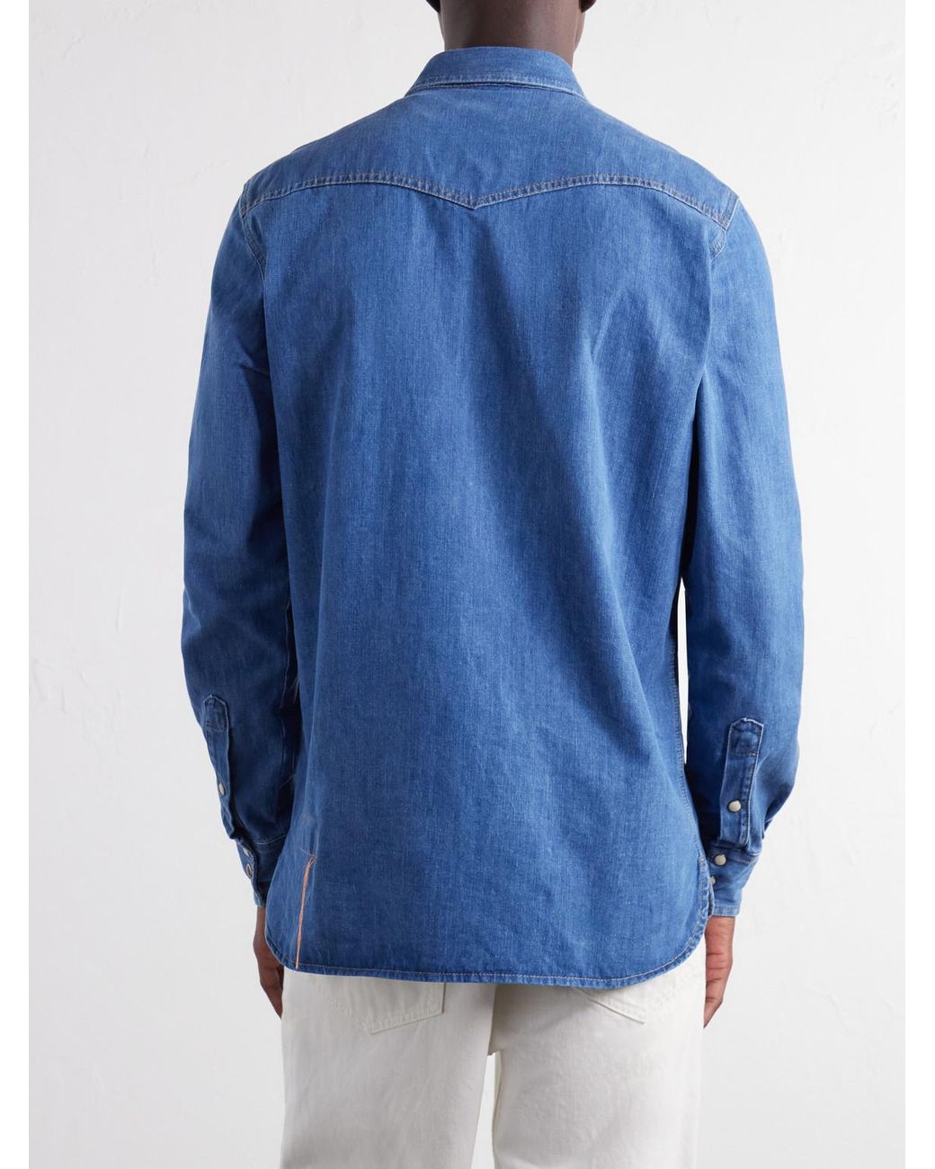 Fortela Blue Ntex Denim Shirt for men