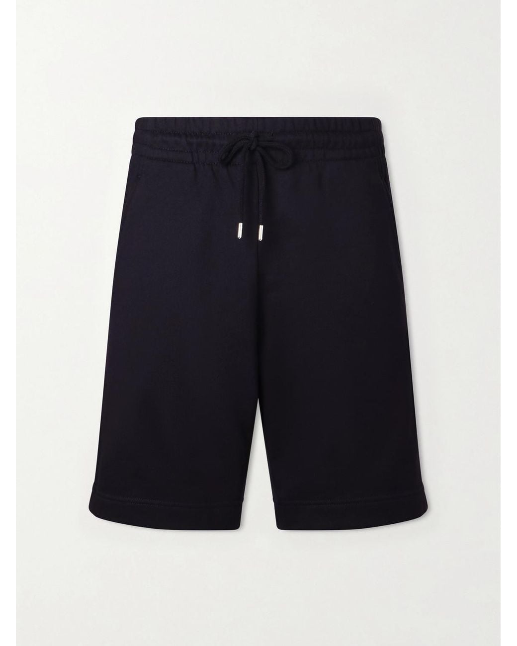 Dries Van Noten Blue Straight-Leg Cotton-Jersey Drawstring Shorts for men