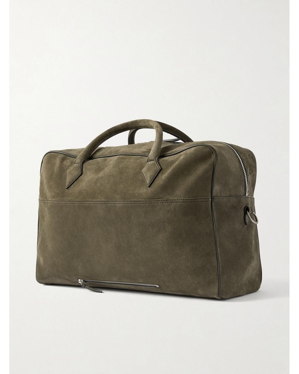 Metier Green Closer Two Day Suede Weekend Bag for men
