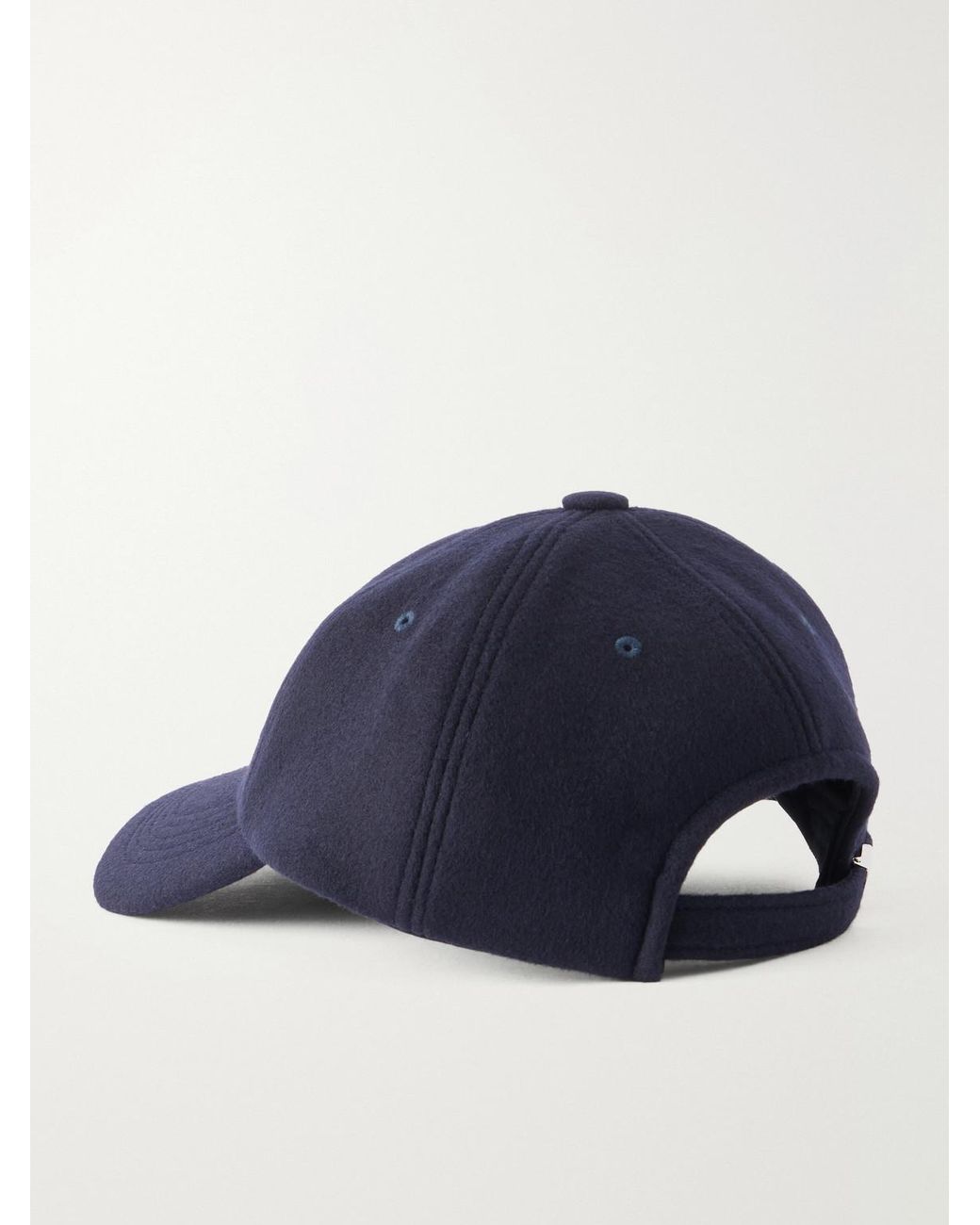 Fullcount Blue Logo-Appliquéd Wool-Blend Cap for men
