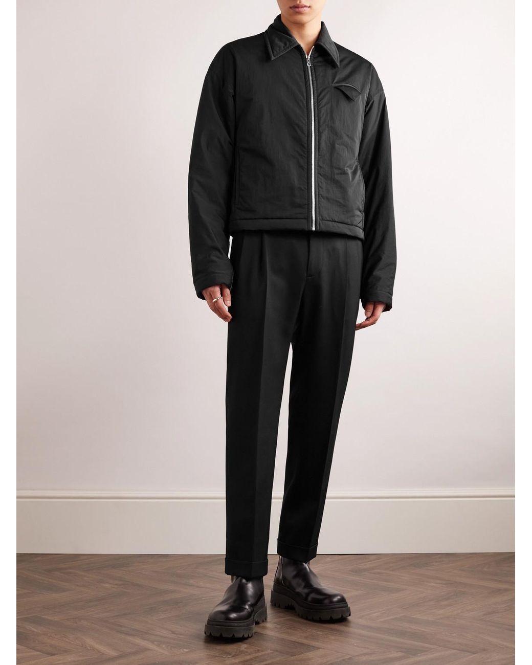 Bottega Veneta Shell Blouson Jacket in Blue for Men | Lyst UK