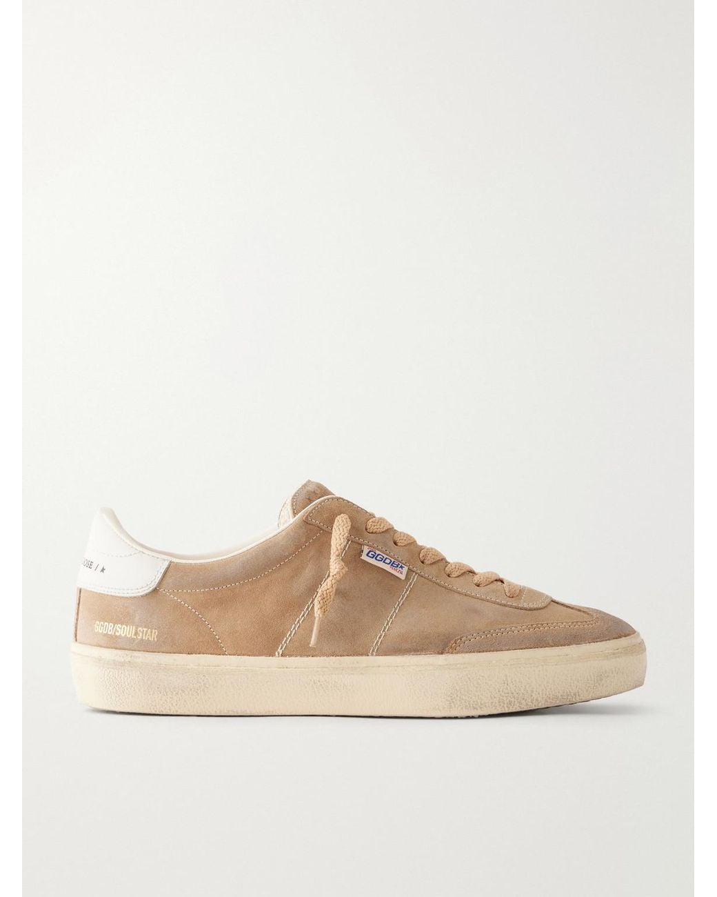 Golden Goose Deluxe Brand Natural Soul Star Leather-Trimmed Suede Sneakers for men