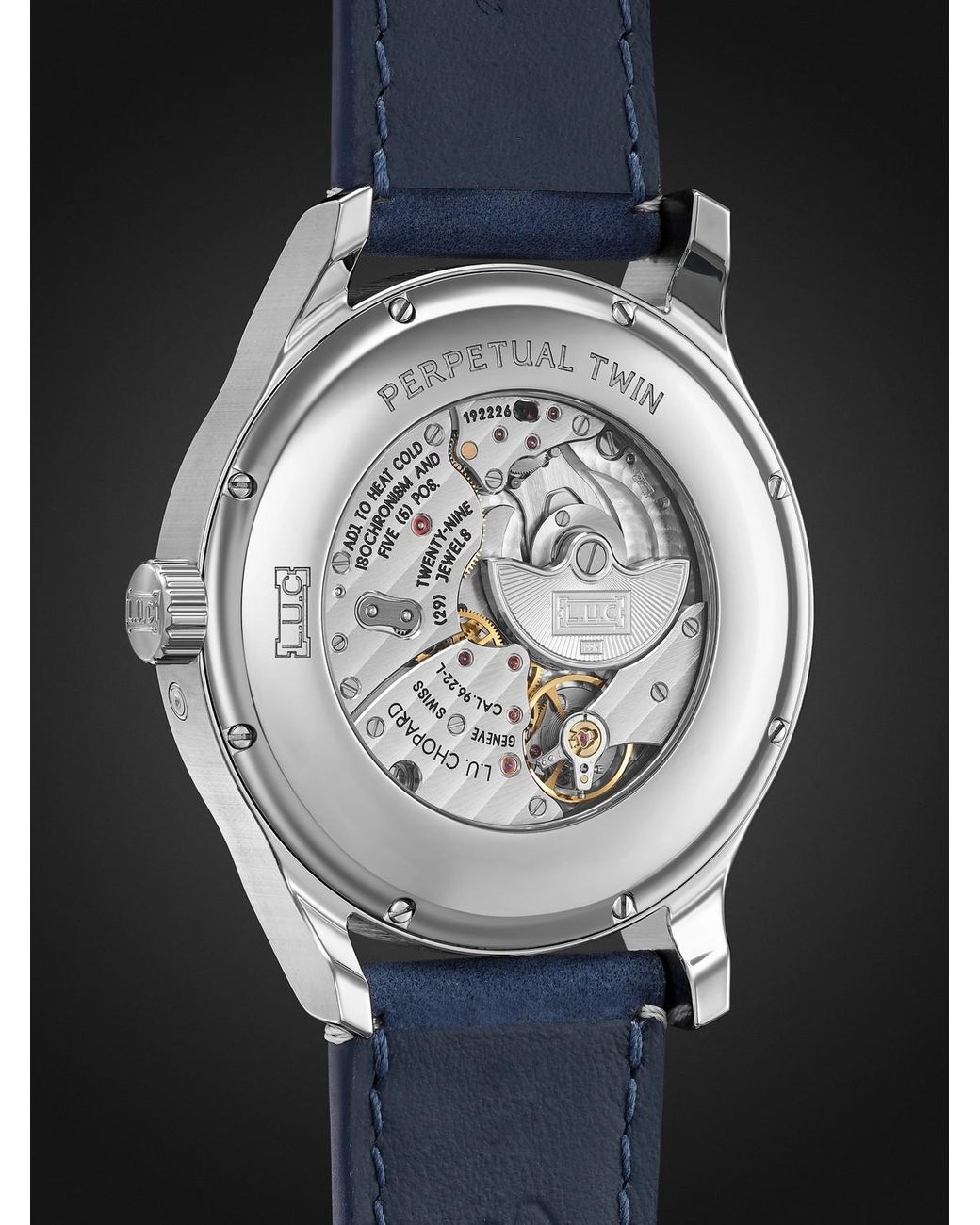 Chopard Black L.U.C Perpetual Twin Automatic Perpetual Calendar Stainless Steel, Ref. 168561-3003 for men