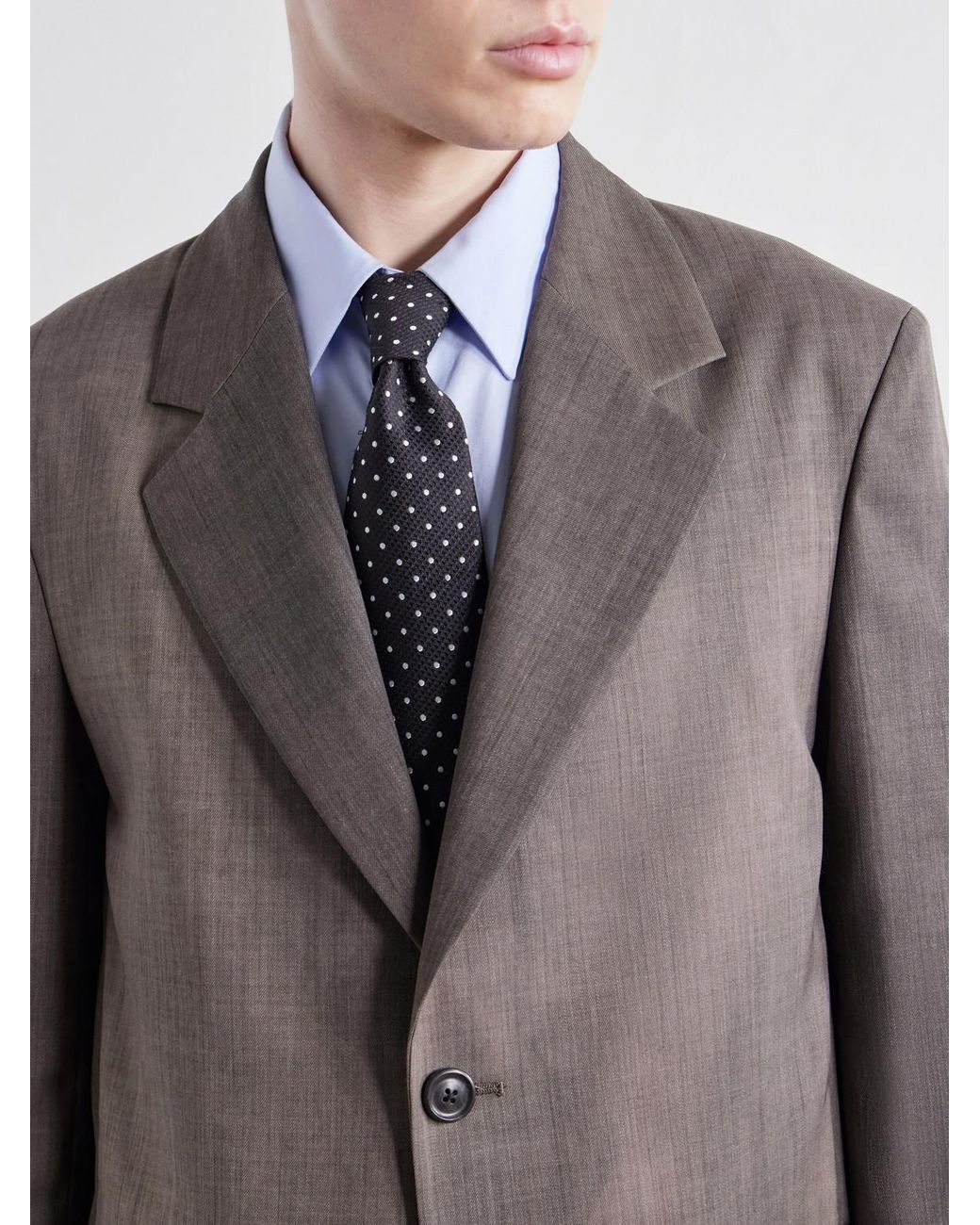 Our Legacy Brown Virgin Wool-Blend Twill Suit Jacket for men