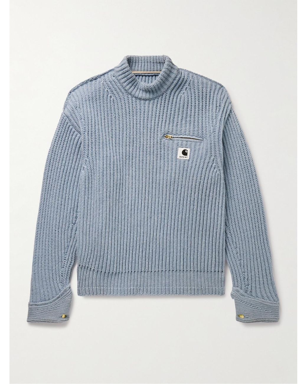 Sacai Carhartt Wip Detroit Ribbed Wool And Nylon-blend Sacai Carhartt Wip Detroit Ribbed Wool And Nylon-blend