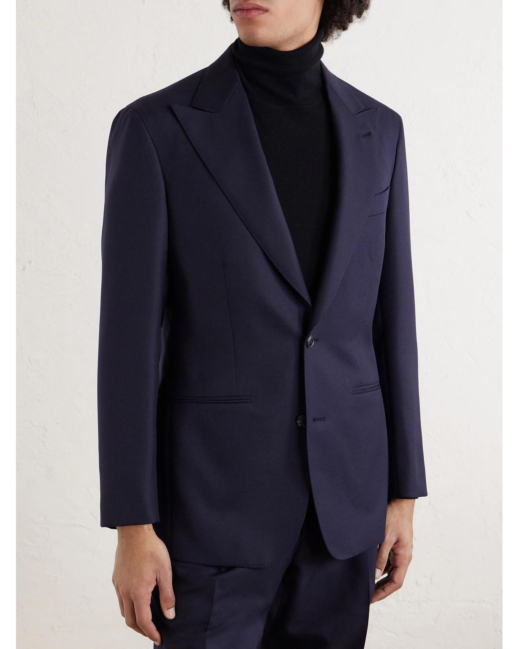 Saman Amel Blue Wool Suit Jacket for men