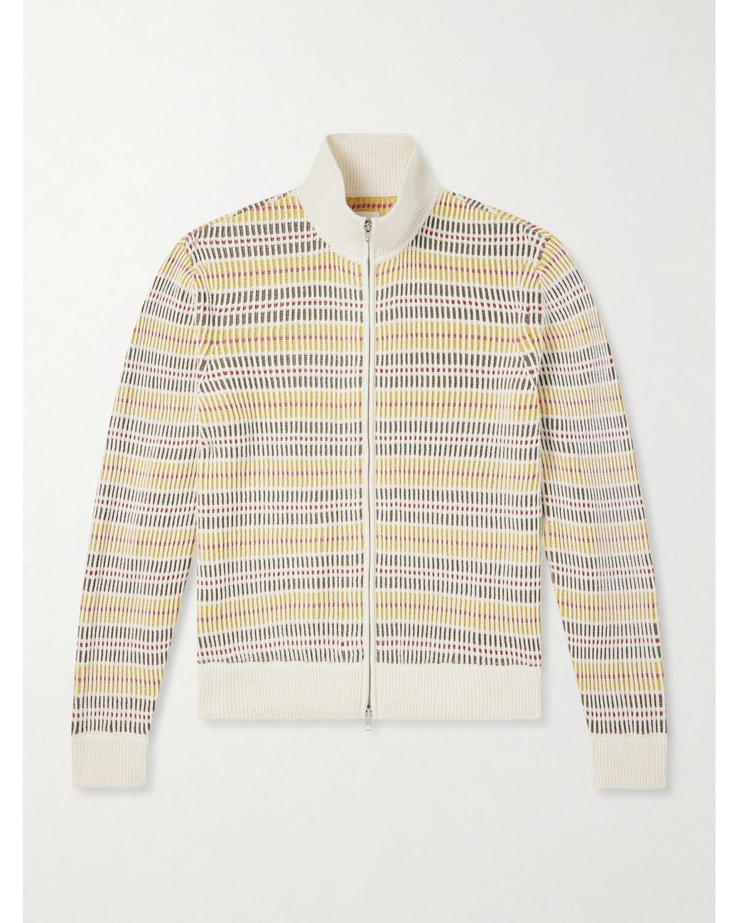 Aimé Leon Dore Natural Cable-Knit Cotton Zip-Up Sweater for men