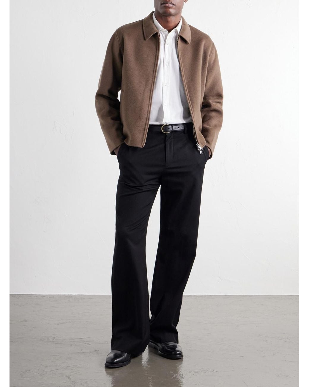 NN07 Brown Arlo 8447 Wool-Blend Felt Jacket for men