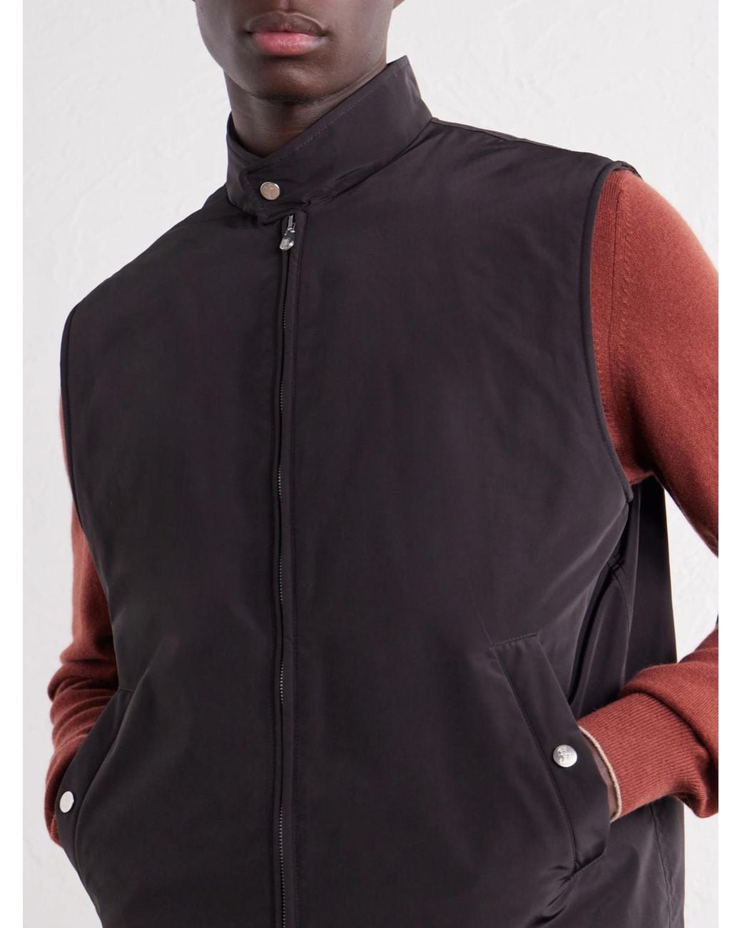 Brunello Cucinelli Blue Padded Shell Gilet for men