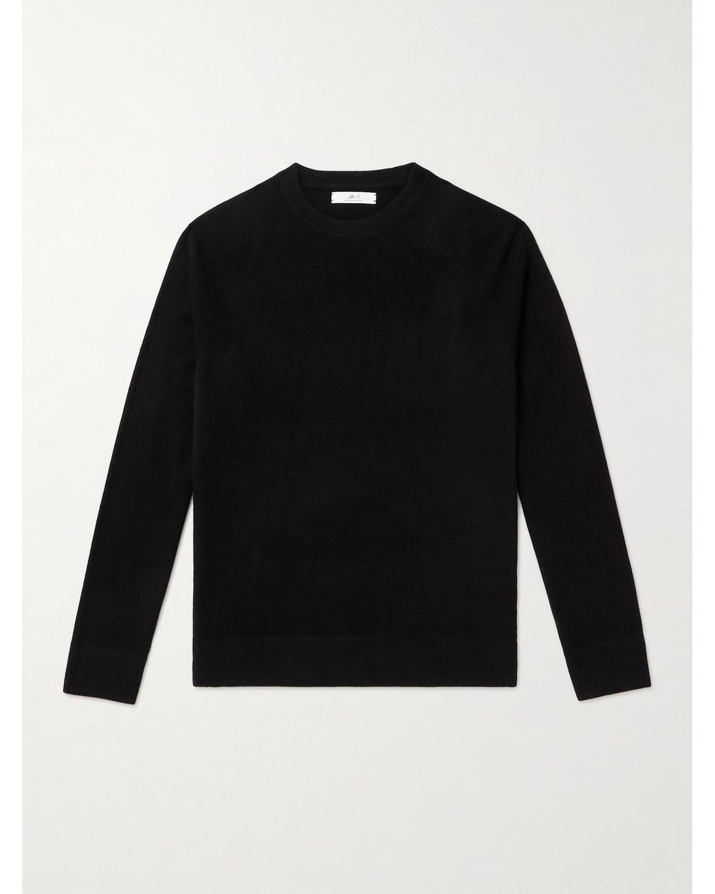Mr P. Black Wool And Cashmere-Blend Sweater for men