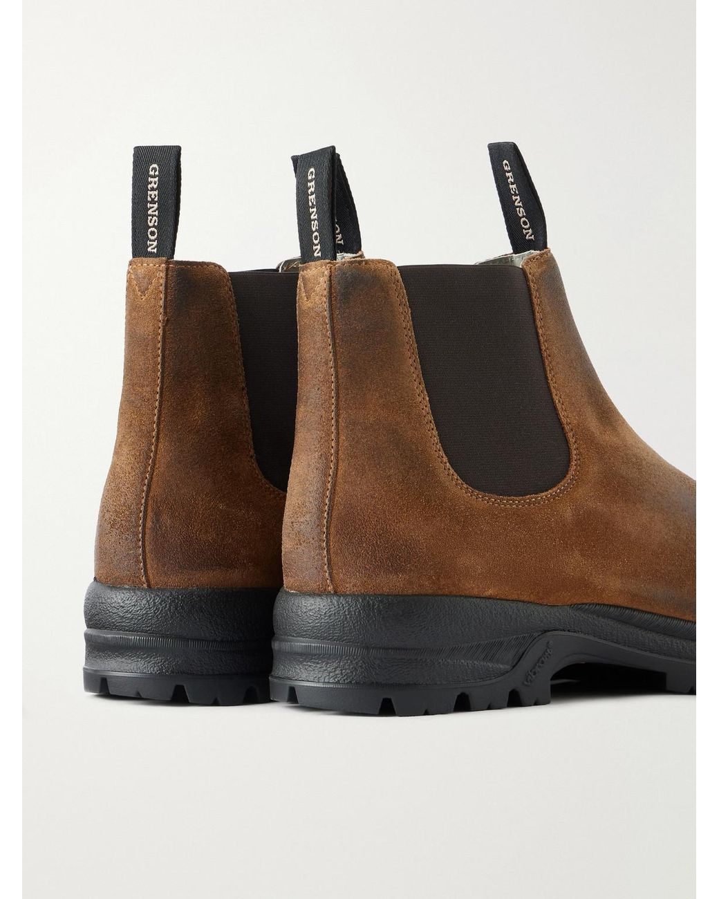 GRENSON Brown Sneaker 94 Vegetable-Tanned Leather Chelsea Boots for men