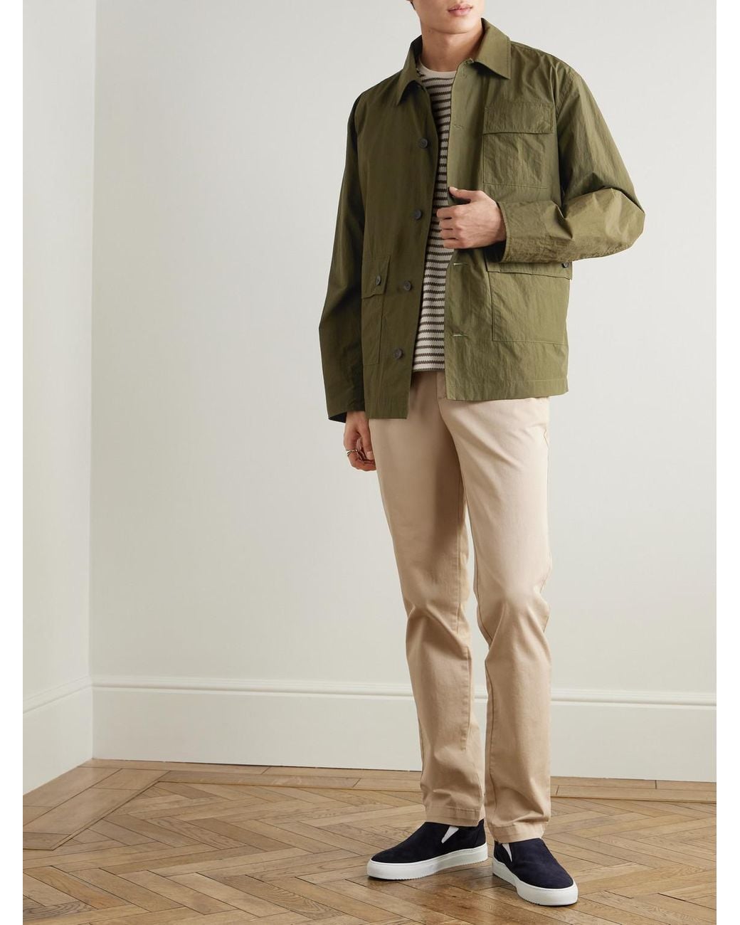 Mr P. Natural Slim-Fit Cotton-Twill Chinos for men