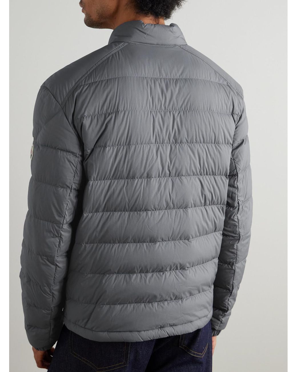 Moncler Gray Selves Quilted Shell Down Jacket for men