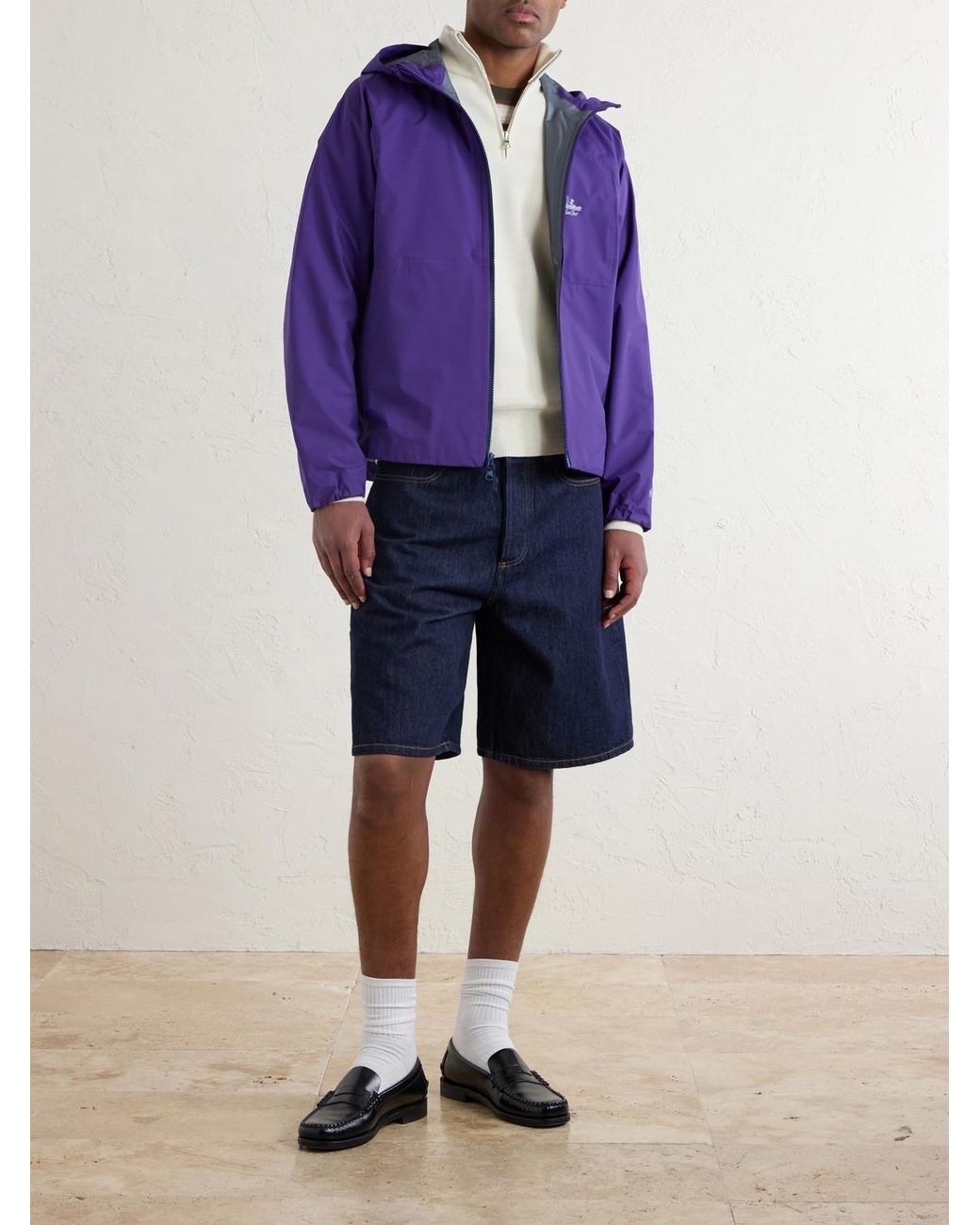 Aimé Leon Dore Blue Straight-Leg Denim Shorts for men