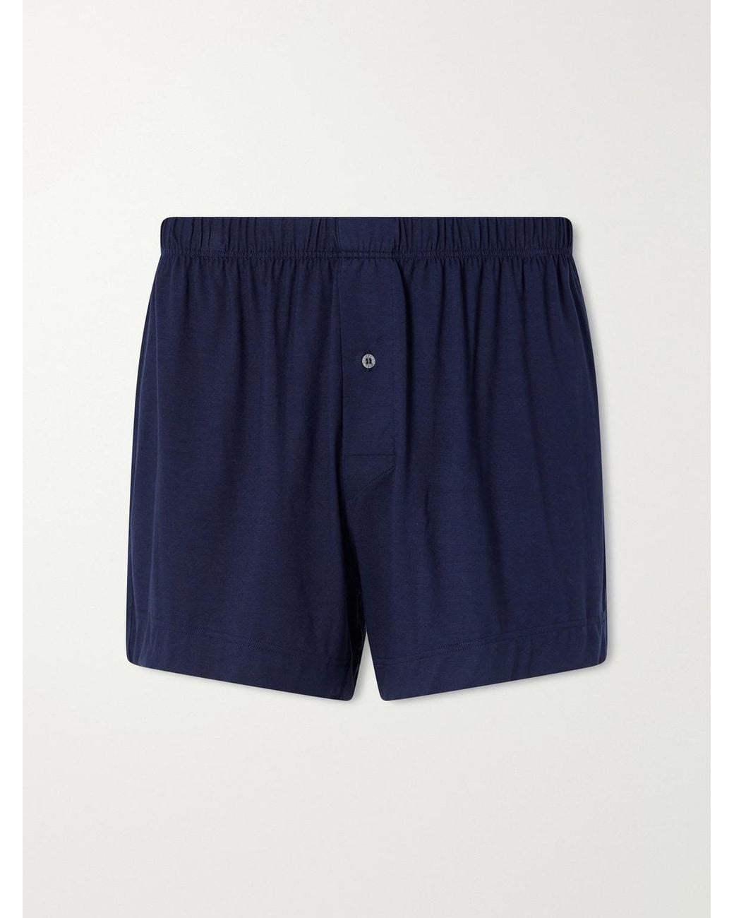 Zimmerli of Switzerland Blue Pureness Stretch-Micro Modal Boxer Shorts for men