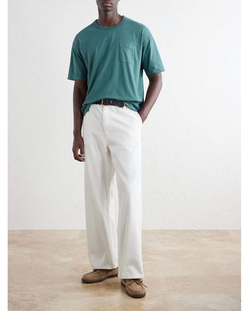 Visvim Green Jumbo Cotton T-Shirt for men