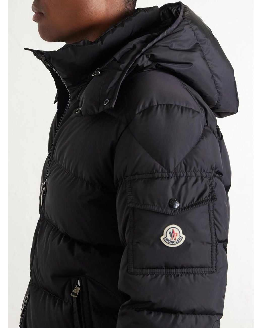 Moncler Black Maya Quilted Shell Down Jacket for men