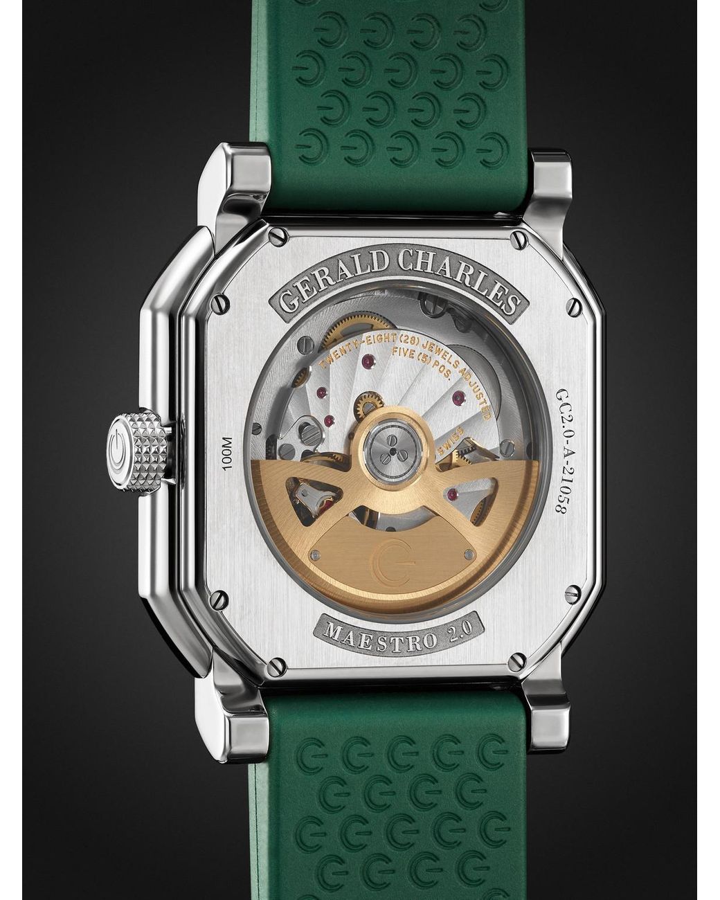 Gerald Charles Green Maestro 2.0 Ultra-Thin Automatic Stainless Steel Watch, Ref. Gc2.0-A-02 for men