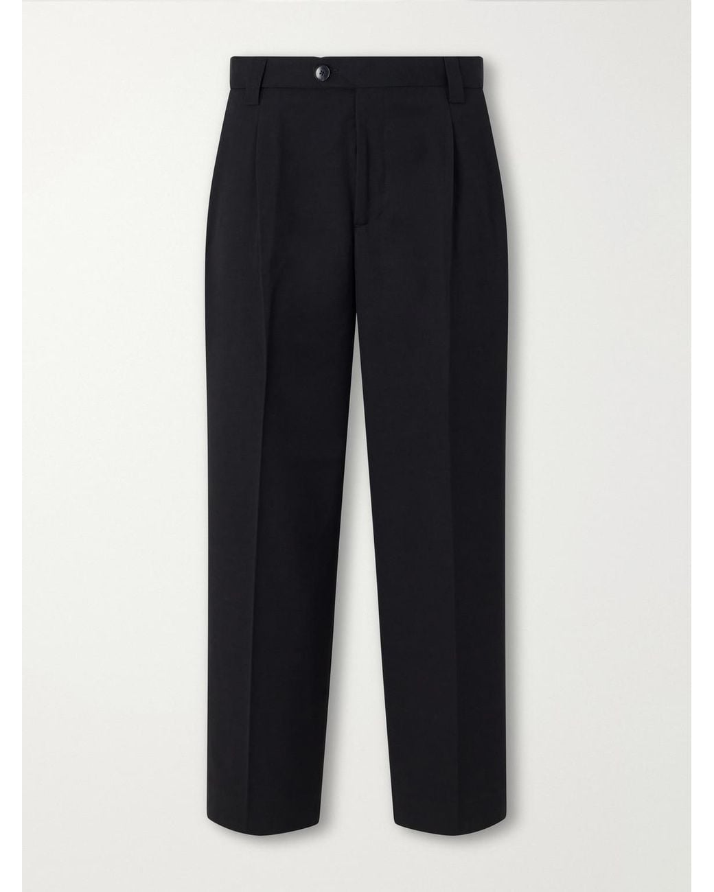 mfpen Blue Service Straight-Leg Cotton-Blend Hopsack Trousers for men