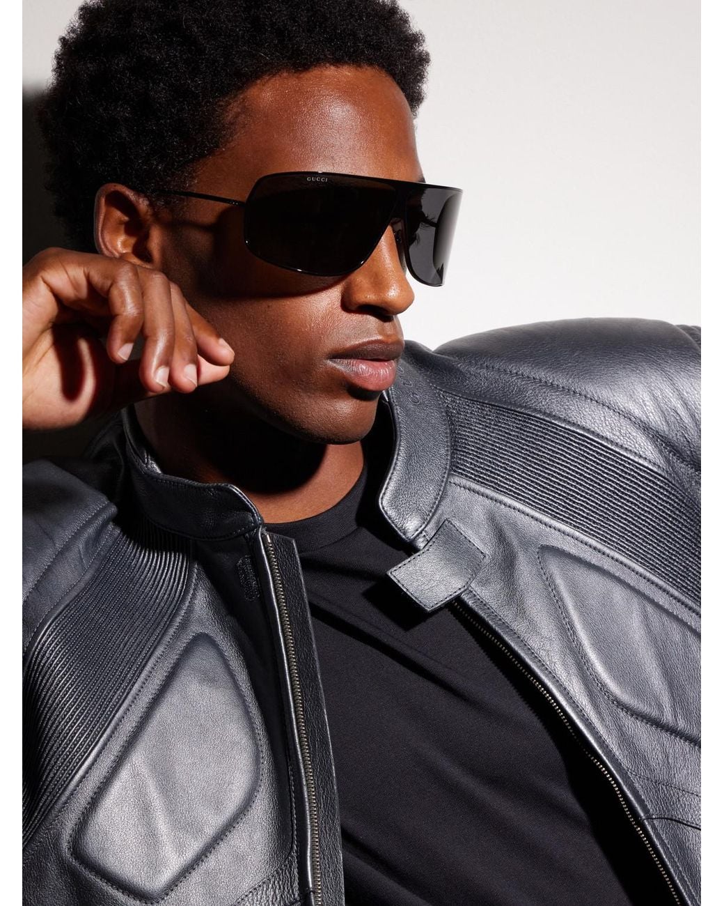 Gucci Gray Mask Aviator-style Metal Sunglasses for men