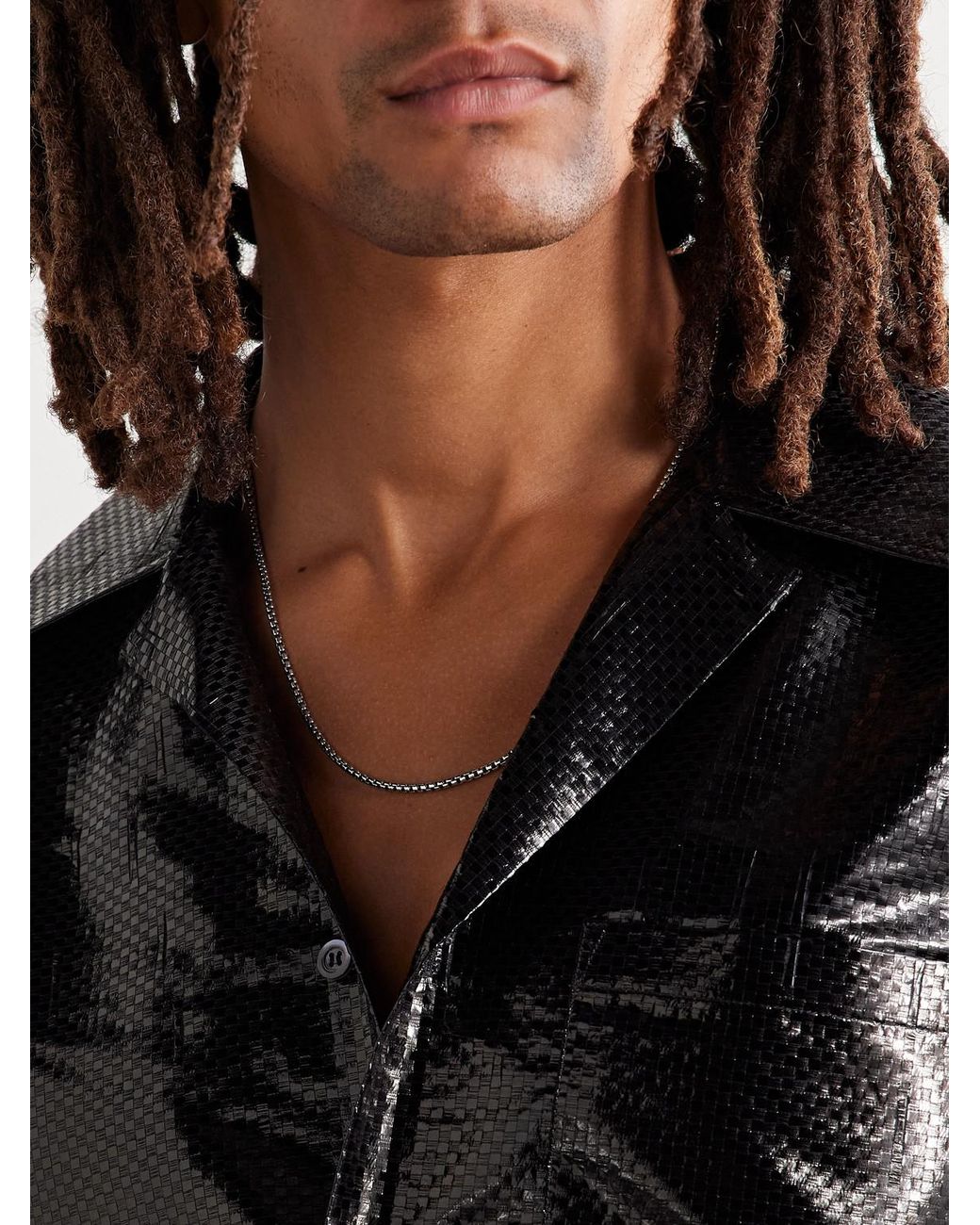 David Yurman Black Sterling Chain Necklace for men