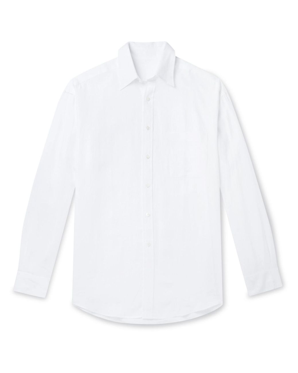 Anderson & Sheppard Linen Shirt in White for Men - Lyst