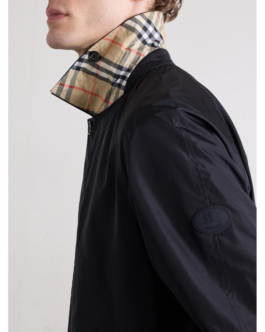 Burberry Blue Ridgewood Shell Car Coat for men