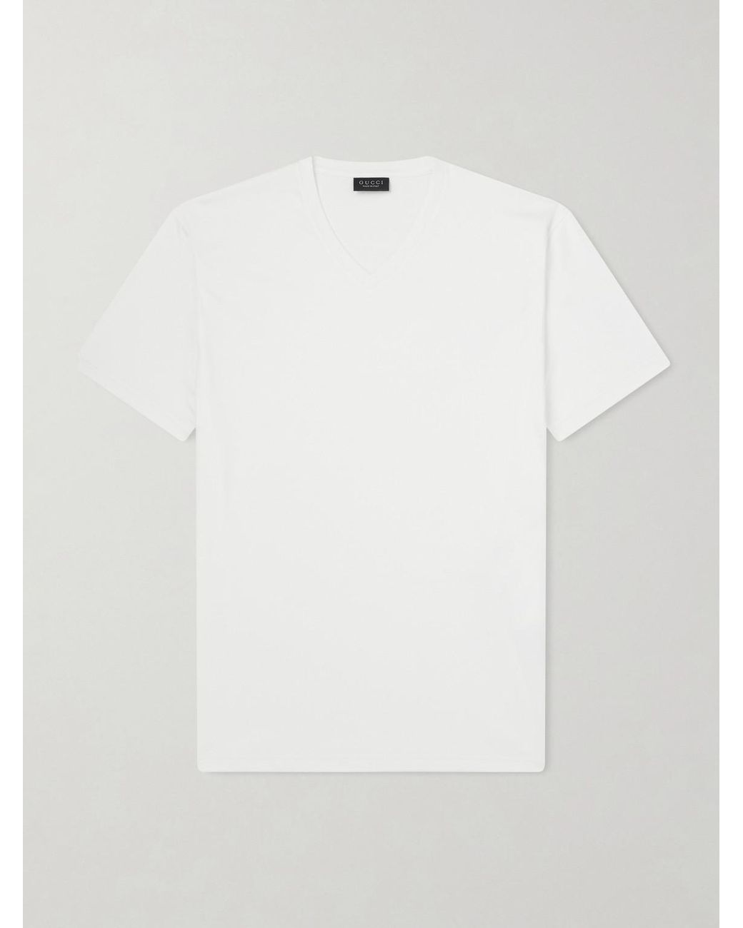 Gucci White Modal-Blend Jersey T-Shirt for men