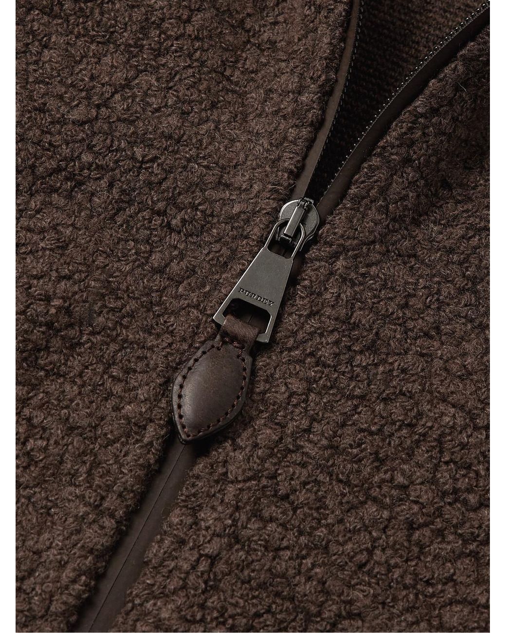 James Purdey & Sons Brown Shell-Trimmed Bouclé Gilet for men