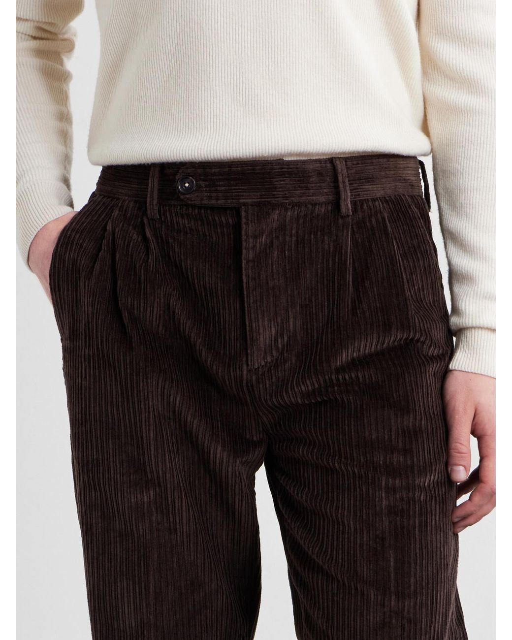 Massimo Alba Brown Strallo02 Straight-leg Cotton-blend Corduroy Trousers for men
