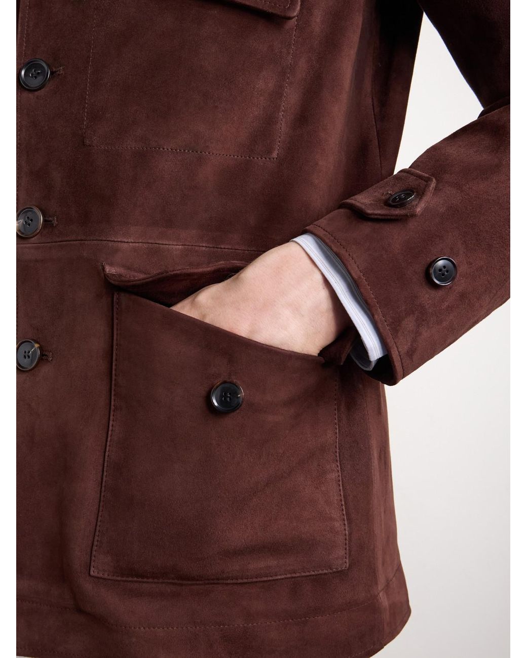Paul Smith Brown Suede Jacket for men