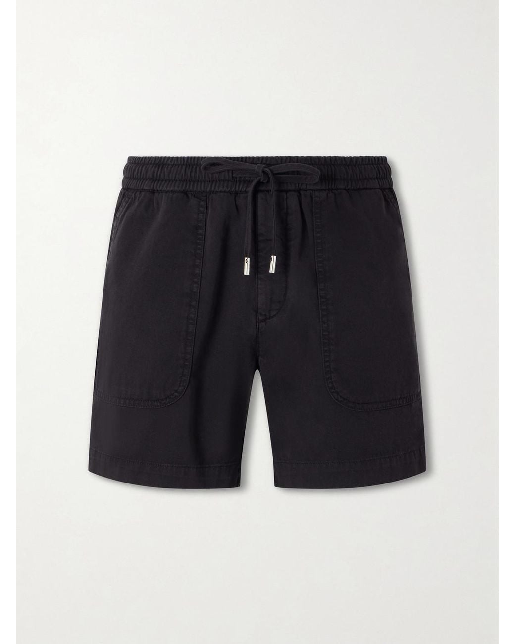 Mr P. Blue Straight-Leg Cotton Drawstring Shorts for men