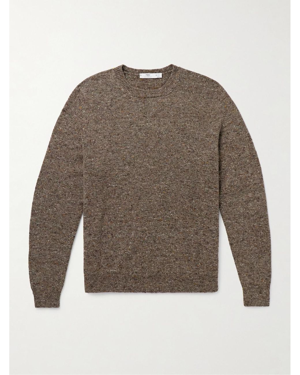 Merino Wool And Cashmere-Blend Sweater di Inis Meáin in Brown da Uomo