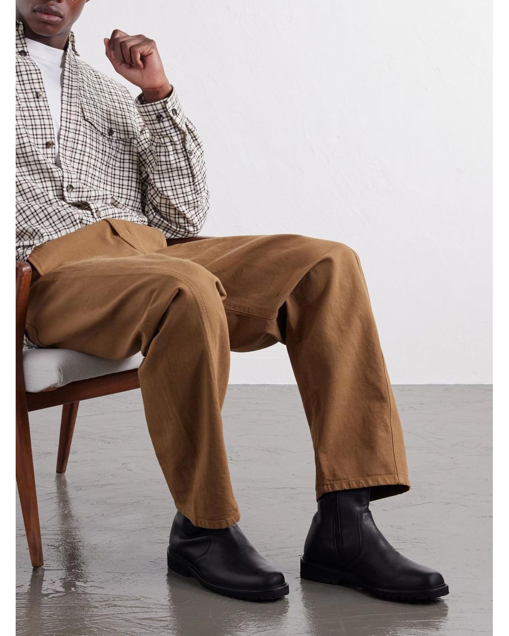 Common Projects Black Piuma Leather Boots for men