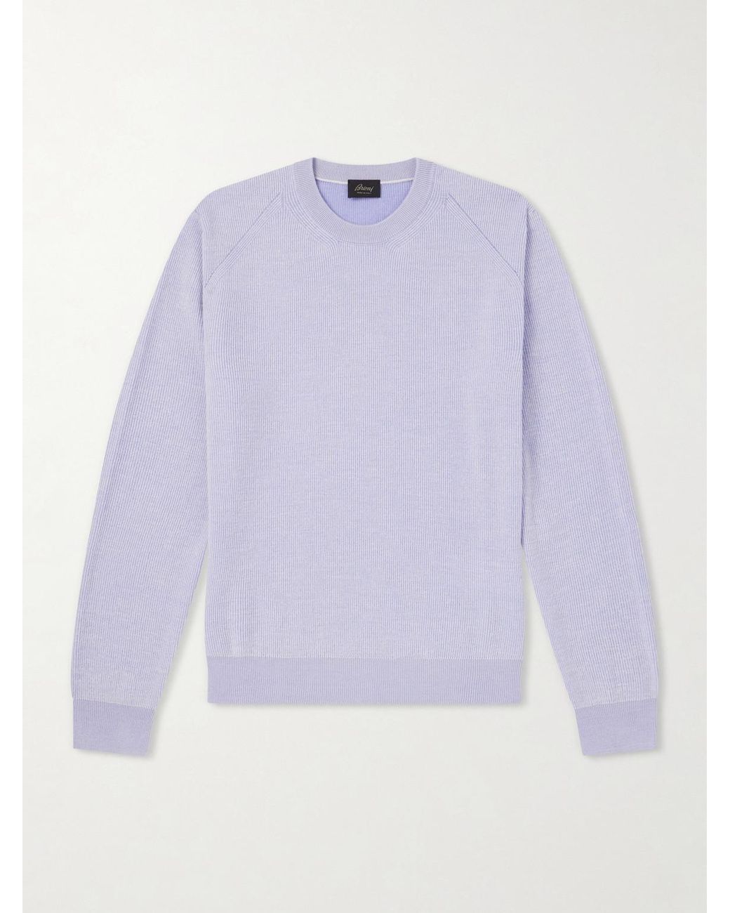 Brioni Purple Cashmere And Wool-Blend Sweater for men