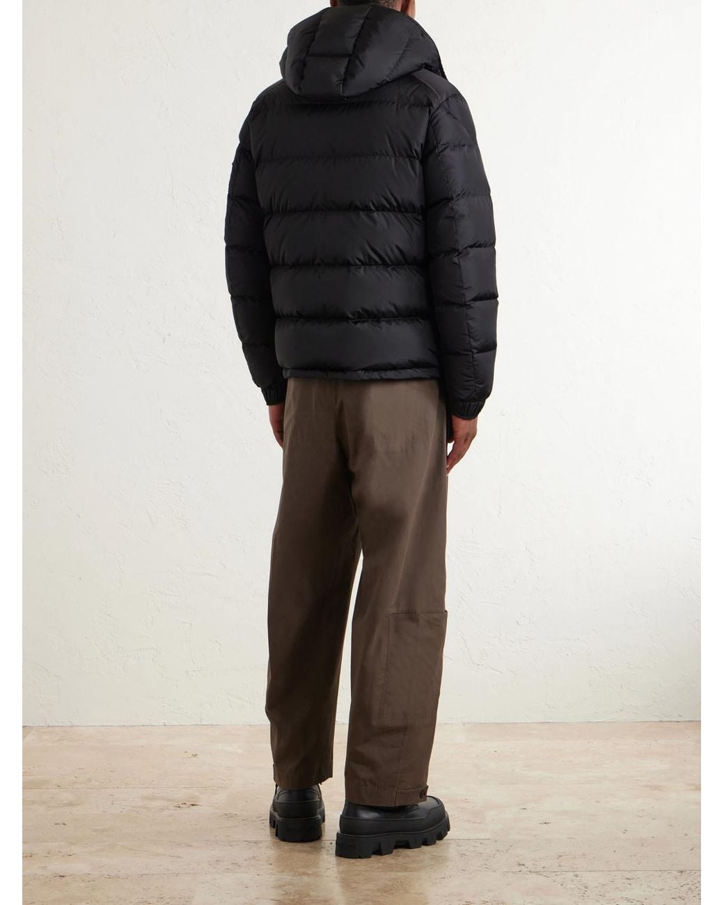 Moncler Black Maya Quilted Shell Down Jacket for men