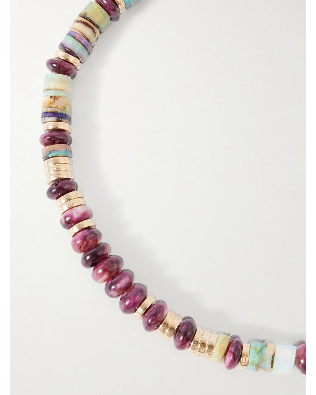 Peyote Bird Natural Cadiz 14-Karat, Opal And Oyster Shell Beaded Bracelet for men