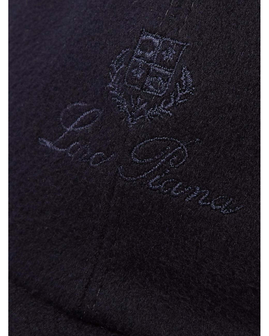 Loro Piana Blue Logo-Embroidered Storm System Baby Cashmere Baseball Cap for men
