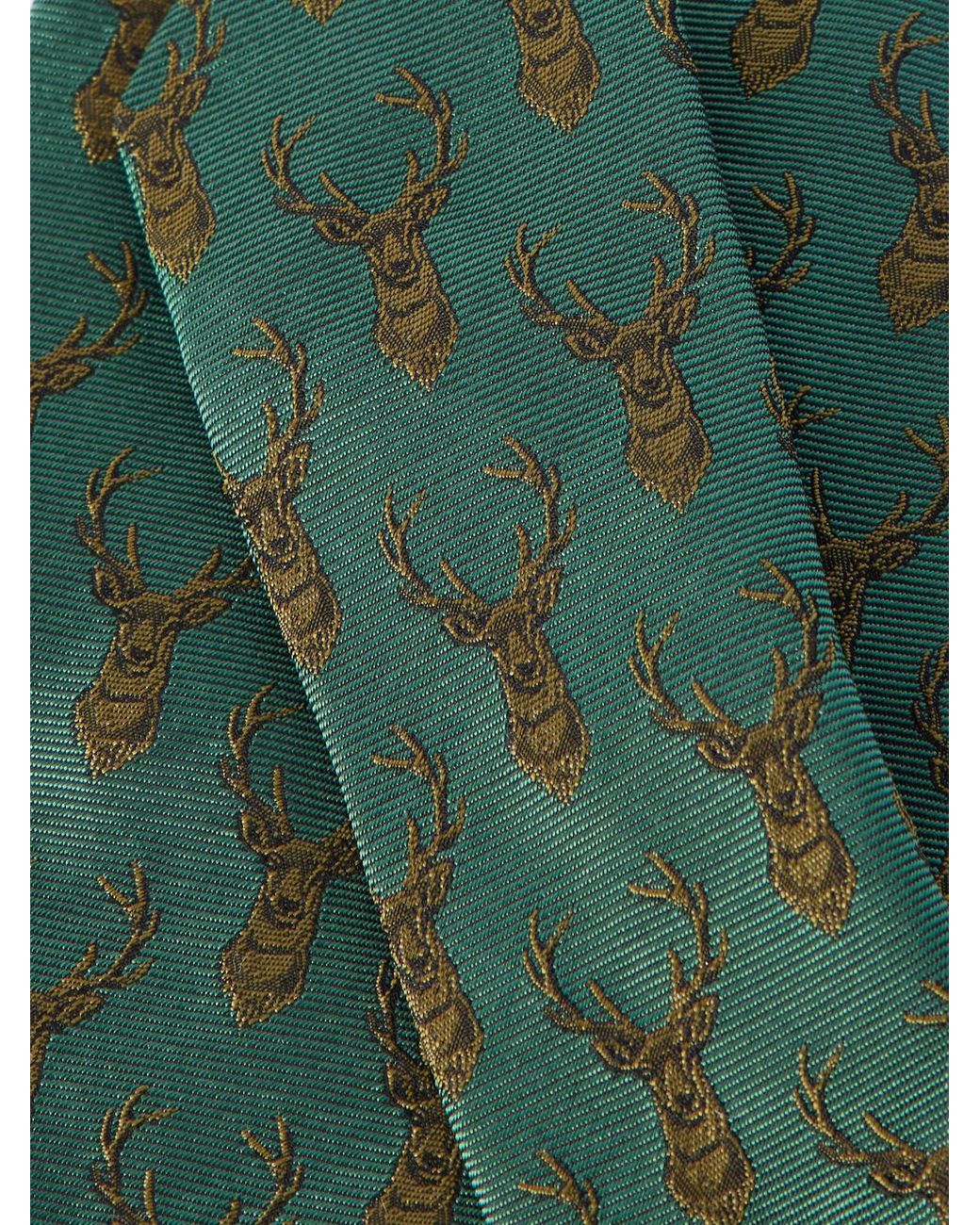 James Purdey & Sons Green 8Cm Printed Silk Tie for men