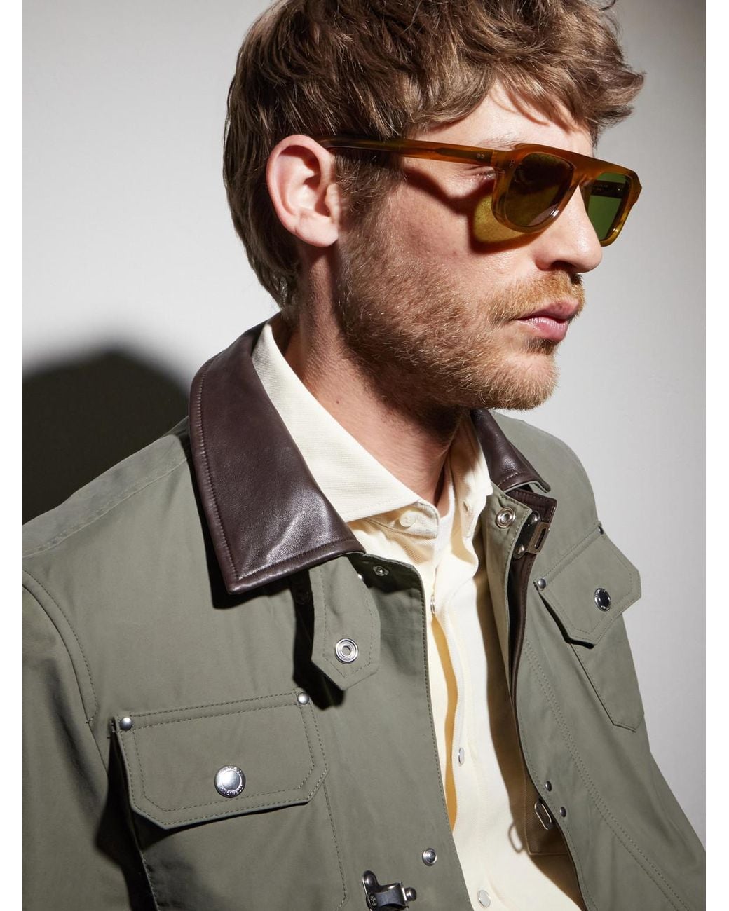 Cutler & Gross Brown Gr14 Aviator-Style Acetate Sunglasses for men
