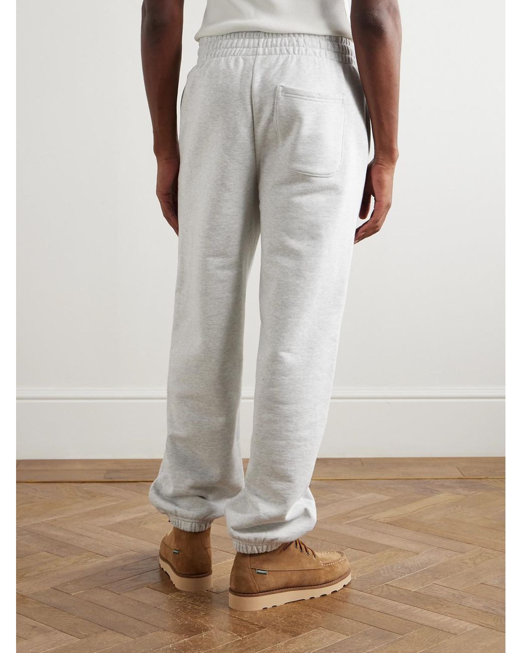 Aimé Leon Dore White Straight-Leg Logo-Print Cotton-Jersey Sweatpants for men