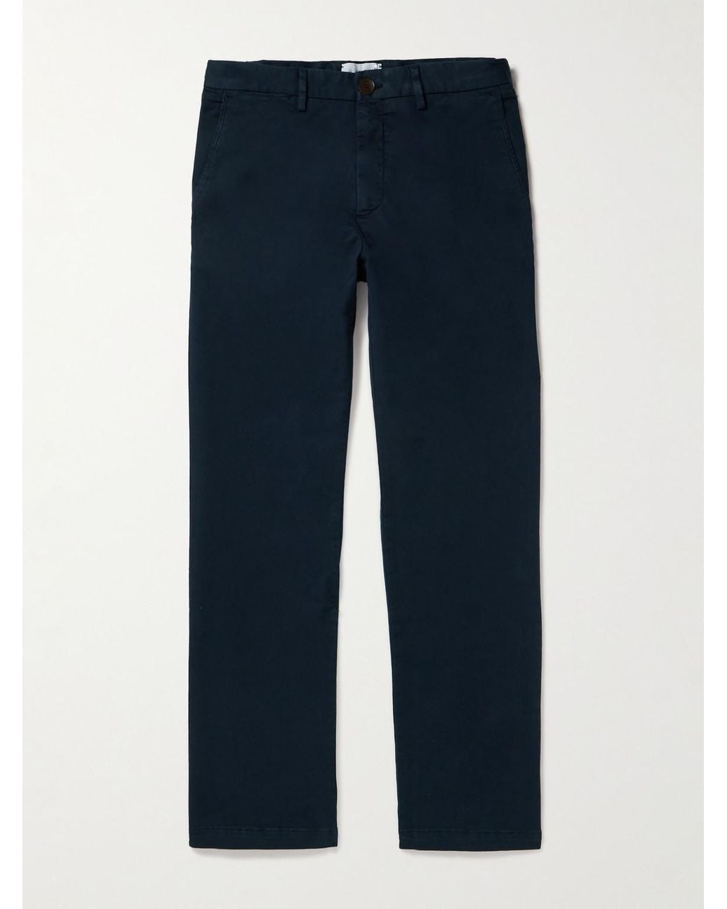 Mr P. Blue Samuel Straight-Leg Cotton-Blend Twill Chinos for men