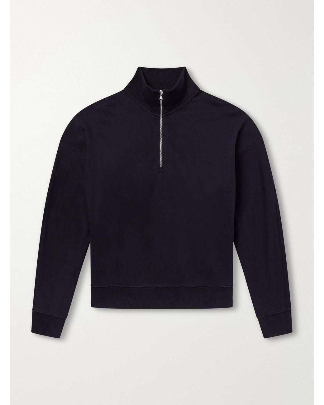 Agolde Blue Idris Cotton-Jersey Half-Zip Sweatshirt for men