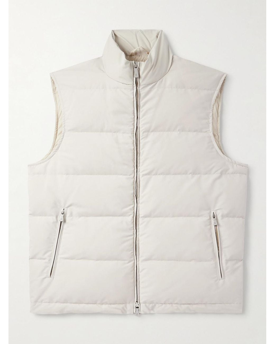 Eleventy Natural Quilted Tech Wool-Blend Down Gilet for men