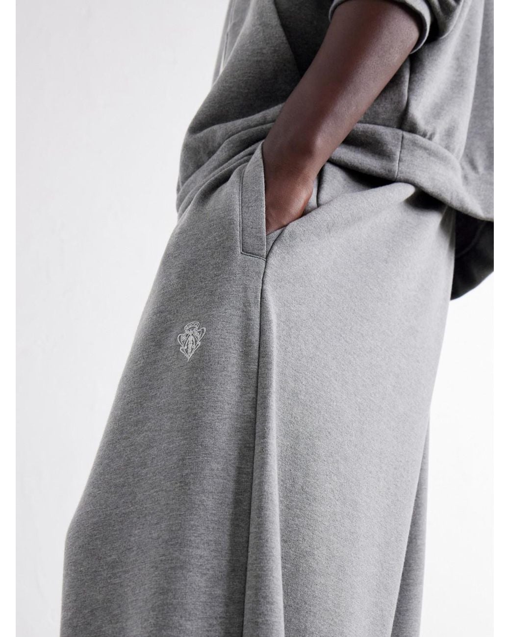 Gucci Gray Wide-Leg Cotton And Cashmere-Blend Jersey Sweatpants for men