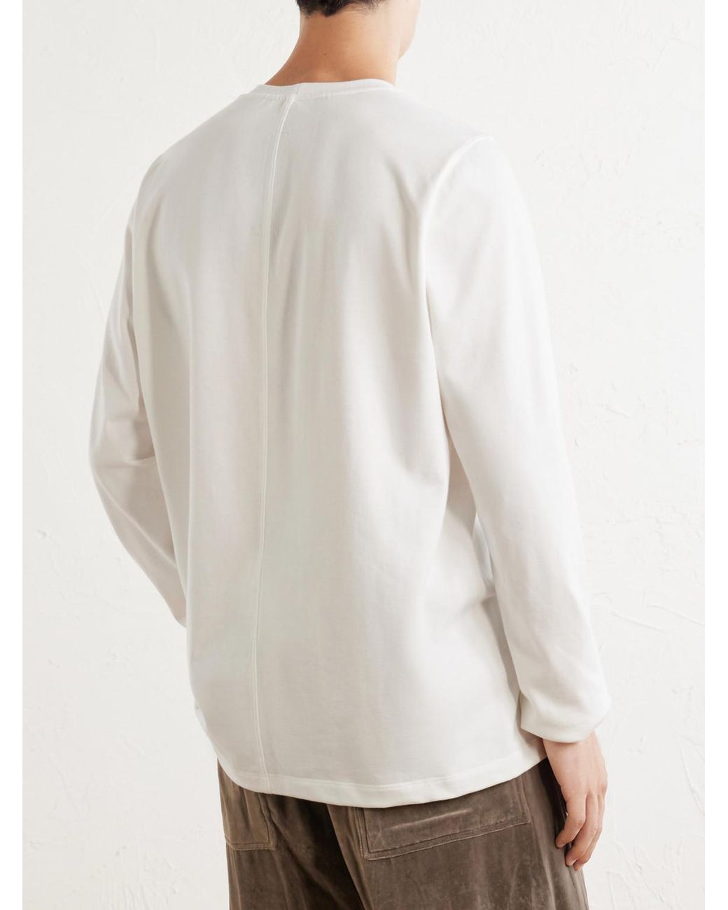 Rick Owens White Cotton-Jersey Shirt for men